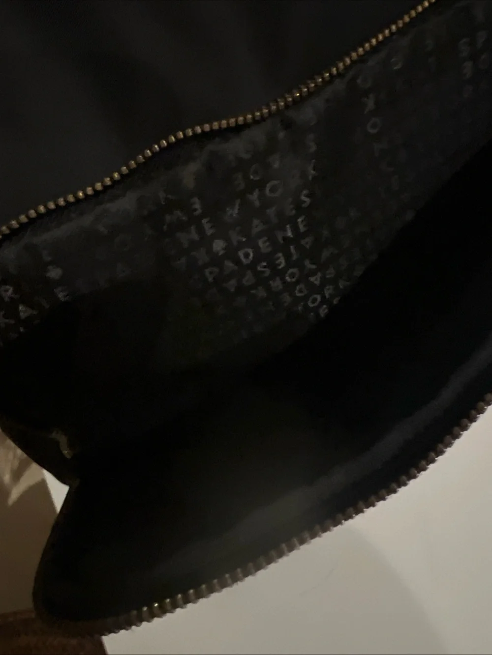 kate spade new york Black Zip Backpack Gold Hardware Front Zip Pocket Pockets